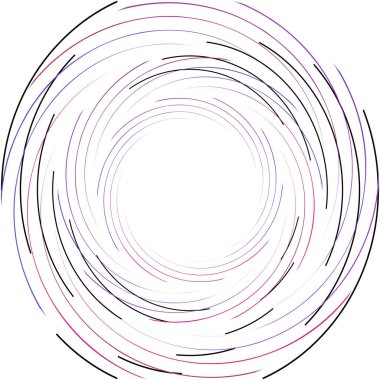 Soyut sarmal, girdap, dönme vektörü örtüşüyor. Volute, helix, koklear vertigo dairesel, geometrik çizim. Soyut çember