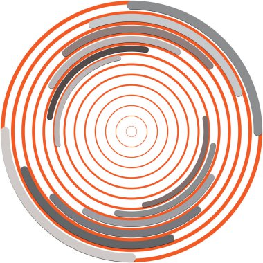 Soyut sarmal, girdap, dönme vektörü örtüşüyor. Volute, helix, koklear vertigo dairesel, geometrik çizim. Soyut çember