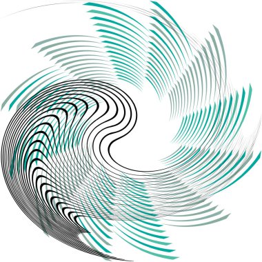 Soyut sarmal, girdap, dönme vektörü örtüşüyor. Volute, helix, koklear vertigo dairesel, geometrik çizim. Soyut çember