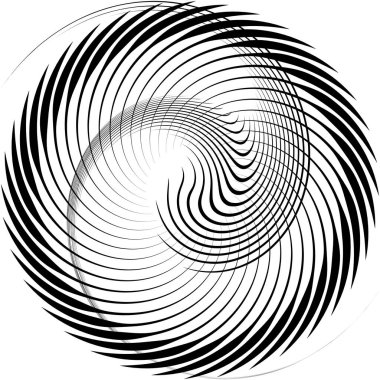 Soyut sarmal, girdap, dönme vektörü örtüşüyor. Volute, helix, koklear vertigo dairesel, geometrik çizim. Soyut çember
