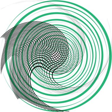 Soyut sarmal, girdap, dönme vektörü örtüşüyor. Volute, helix, koklear vertigo dairesel, geometrik çizim. Soyut çember