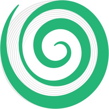 Soyut sarmal, girdap, dönme vektörü örtüşüyor. Volute, helix, koklear vertigo dairesel, geometrik çizim. Soyut çember