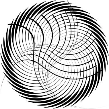 Soyut sarmal, girdap, dönme vektörü örtüşüyor. Volute, helix, koklear vertigo dairesel, geometrik çizim. Soyut çember