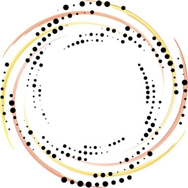 Soyut sarmal, girdap, dönme vektörü örtüşüyor. Volute, helix, koklear vertigo dairesel, geometrik çizim. Soyut çember