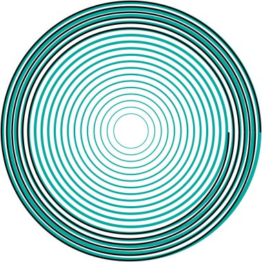 Soyut sarmal, girdap, dönme vektörü örtüşüyor. Volute, helix, koklear vertigo dairesel, geometrik çizim. Soyut çember