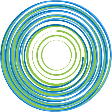 Soyut sarmal, girdap, dönme vektörü örtüşüyor. Volute, helix, koklear vertigo dairesel, geometrik çizim. Soyut çember