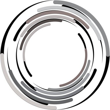 Soyut sarmal, girdap, dönme vektörü örtüşüyor. Volute, helix, koklear vertigo dairesel, geometrik çizim. Soyut çember