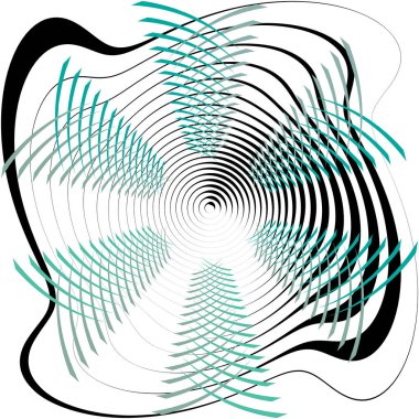 Soyut sarmal, girdap, dönme vektörü örtüşüyor. Volute, helix, koklear vertigo dairesel, geometrik çizim. Soyut çember