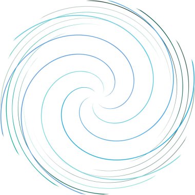 Soyut sarmal, girdap, dönme vektörü örtüşüyor. Volute, helix, koklear vertigo dairesel, geometrik çizim. Soyut çember