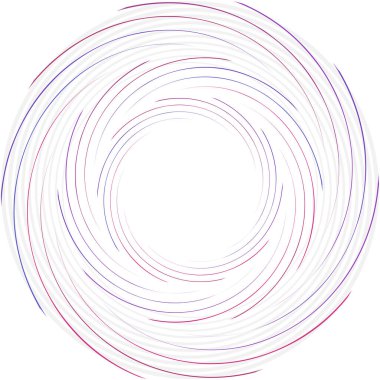 Soyut sarmal, girdap, dönme vektörü örtüşüyor. Volute, helix, koklear vertigo dairesel, geometrik çizim. Soyut çember