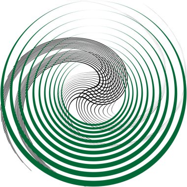 Soyut sarmal, girdap, dönme vektörü örtüşüyor. Volute, helix, koklear vertigo dairesel, geometrik çizim. Soyut çember