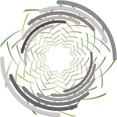 Soyut sarmal, girdap, dönme vektörü örtüşüyor. Volute, helix, koklear vertigo dairesel, geometrik çizim. Soyut çember