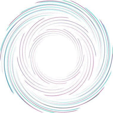 Soyut sarmal, girdap, dönme vektörü örtüşüyor. Volute, helix, koklear vertigo dairesel, geometrik çizim. Soyut çember