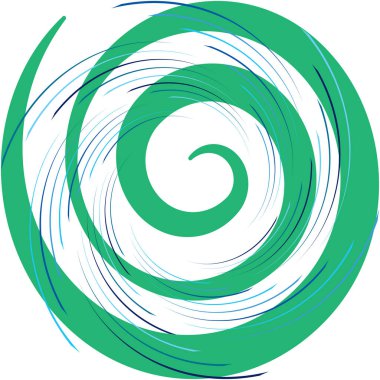 Soyut sarmal, girdap, dönme vektörü örtüşüyor. Volute, helix, koklear vertigo dairesel, geometrik çizim. Soyut çember