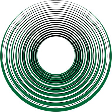 Soyut sarmal, girdap, dönme vektörü örtüşüyor. Volute, helix, koklear vertigo dairesel, geometrik çizim. Soyut çember