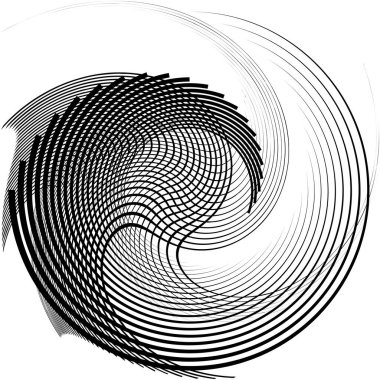 Soyut sarmal, girdap, dönme vektörü örtüşüyor. Volute, helix, koklear vertigo dairesel, geometrik çizim. Soyut çember