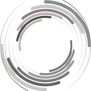 Soyut sarmal, girdap, dönme vektörü örtüşüyor. Volute, helix, koklear vertigo dairesel, geometrik çizim. Soyut çember