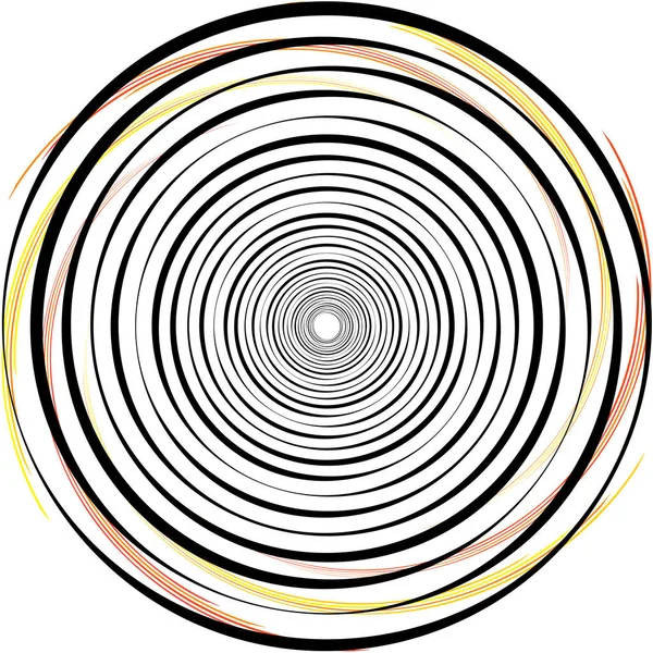 Abstracte Spiraal Draaikolk Wervelvector Voluut Helix Cochleaire Vertigo Cirkelvormig Geometrische — Stockvector