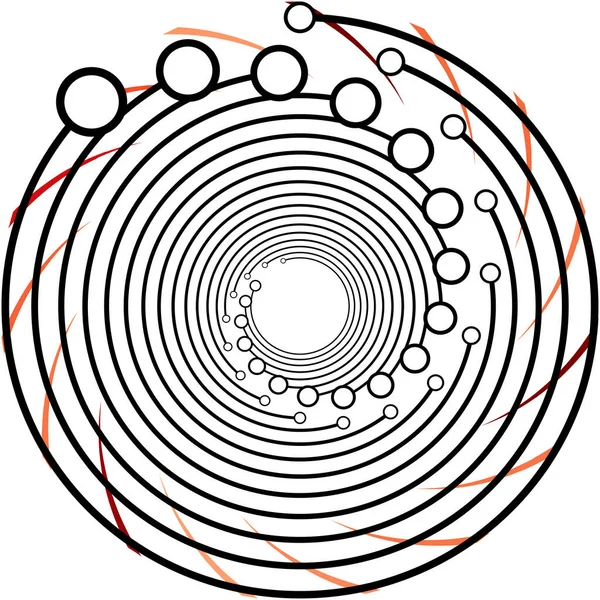 Überlagerung Abstrakter Spirale Wirbel Wirbelvektor Volute Helix Cochlea Schwindel Kreisförmig — Stockvektor