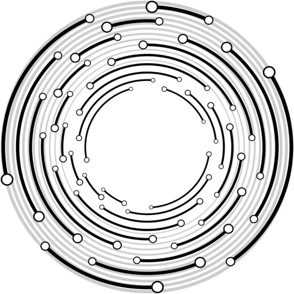 Überlagerung Abstrakter Spirale Wirbel Wirbelvektor Volute Helix Cochlea Schwindel Kreisförmig — Stockvektor