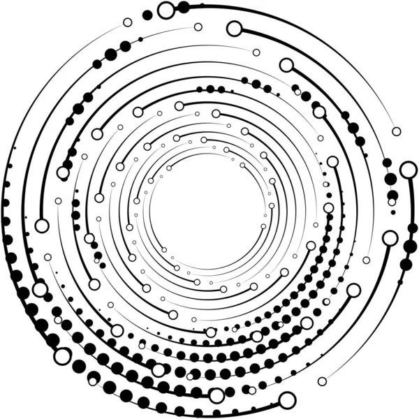 Absztrakt Spirál Örvény Forgó Vektor Volute Helix Cochlearis Vertigo Körkörös — Stock Vector