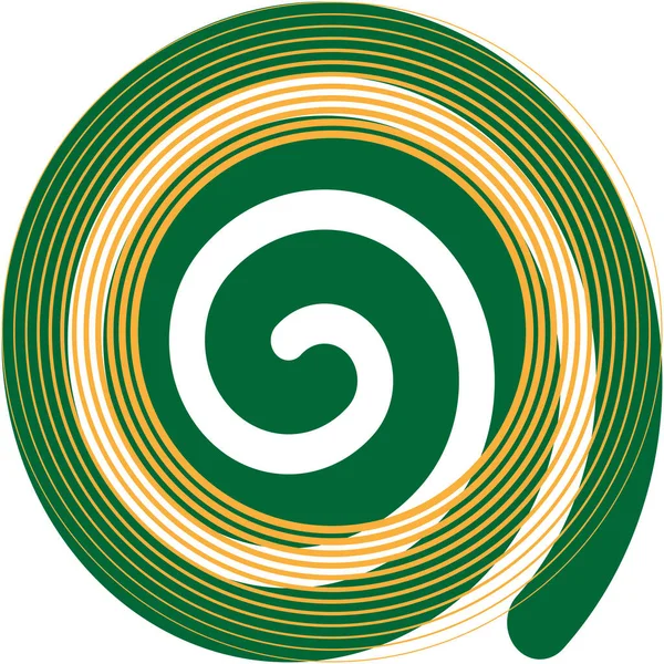 Soyut sarmal, girdap, dönme vektörü örtüşüyor. Volute, helix, koklear vertigo dairesel, geometrik çizim. Soyut çember