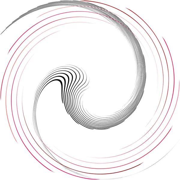 Sovrapposizione Astratta Spirale Vortice Vettore Vortice Voluta Elica Vertigini Cocleari — Vettoriale Stock