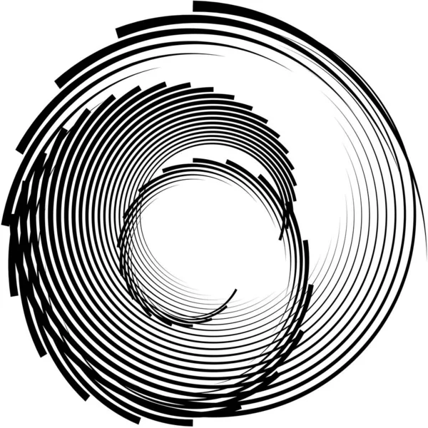 Sovrapposizione Astratta Spirale Vortice Vettore Vortice Voluta Elica Vertigini Cocleari — Vettoriale Stock