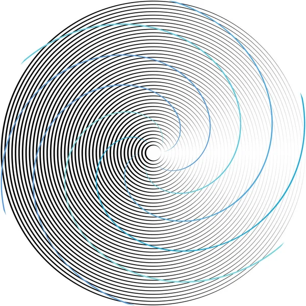 Abstracte Spiraal Draaikolk Wervelvector Voluut Helix Cochleaire Vertigo Cirkelvormig Geometrische — Stockvector