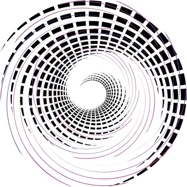 Sovrapposizione Astratta Spirale Vortice Vettore Vortice Voluta Elica Vertigini Cocleari — Vettoriale Stock