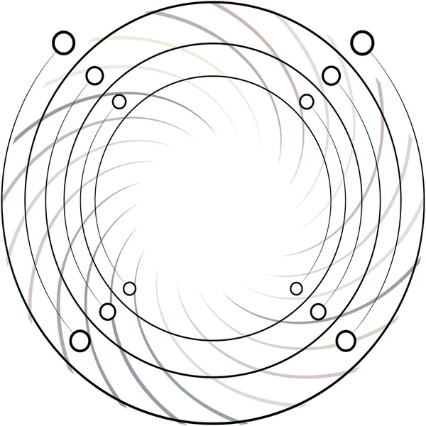 Sovrapposizione Astratta Spirale Vortice Vettore Vortice Voluta Elica Vertigini Cocleari — Vettoriale Stock