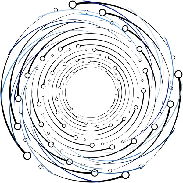 Sobreposição Abstrato Espiral Redemoinho Twirl Vetor Voluta Hélice Vertigem Coclear — Vetor de Stock