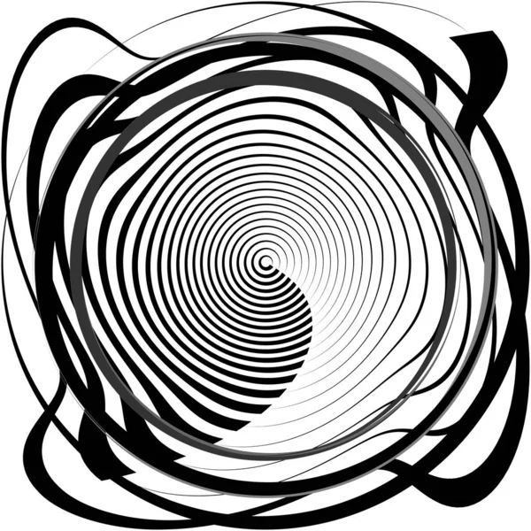 Espiral Abstracta Superpuesta Remolino Vector Giro Voluta Hélice Vértigo Coclear — Vector de stock