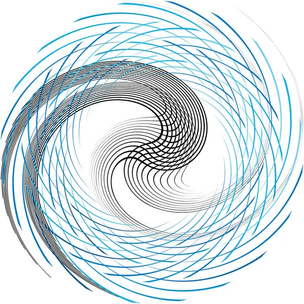 Sovrapposizione Astratta Spirale Vortice Vettore Vortice Voluta Elica Vertigini Cocleari — Vettoriale Stock