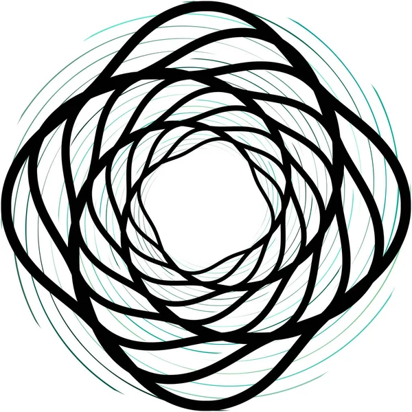 Abstracte Spiraal Draaikolk Wervelvector Voluut Helix Cochleaire Vertigo Cirkelvormig Geometrische — Stockvector