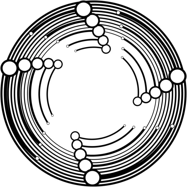 Absztrakt Spirál Örvény Forgó Vektor Volute Helix Cochlearis Vertigo Körkörös — Stock Vector