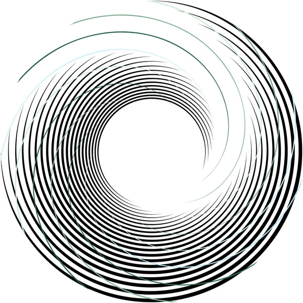 Sovrapposizione Astratta Spirale Vortice Vettore Vortice Voluta Elica Vertigini Cocleari — Vettoriale Stock