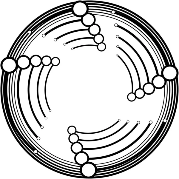 Överlagring Abstrakt Spiral Virvel Virvel Vektor Volute Helix Cochlear Vertigo — Stock vektor