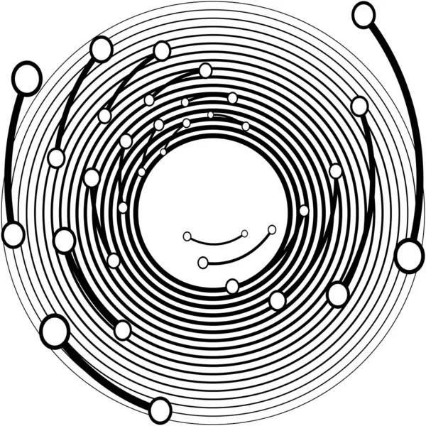 Överlagring Abstrakt Spiral Virvel Virvel Vektor Volute Helix Cochlear Vertigo — Stock vektor