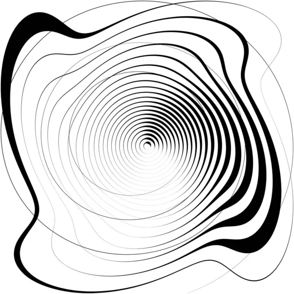 Sovrapposizione Astratta Spirale Vortice Vettore Vortice Voluta Elica Vertigini Cocleari — Vettoriale Stock