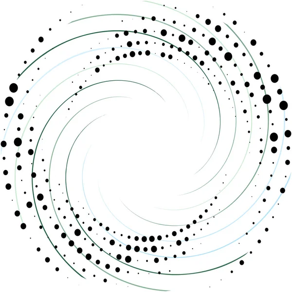 Abstracte Spiraal Draaikolk Wervelvector Voluut Helix Cochleaire Vertigo Cirkelvormig Geometrische — Stockvector