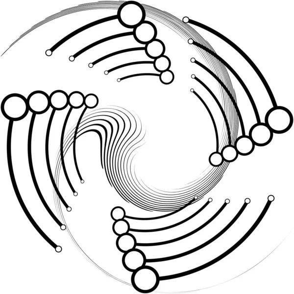 Sovrapposizione Astratta Spirale Vortice Vettore Vortice Voluta Elica Vertigini Cocleari — Vettoriale Stock