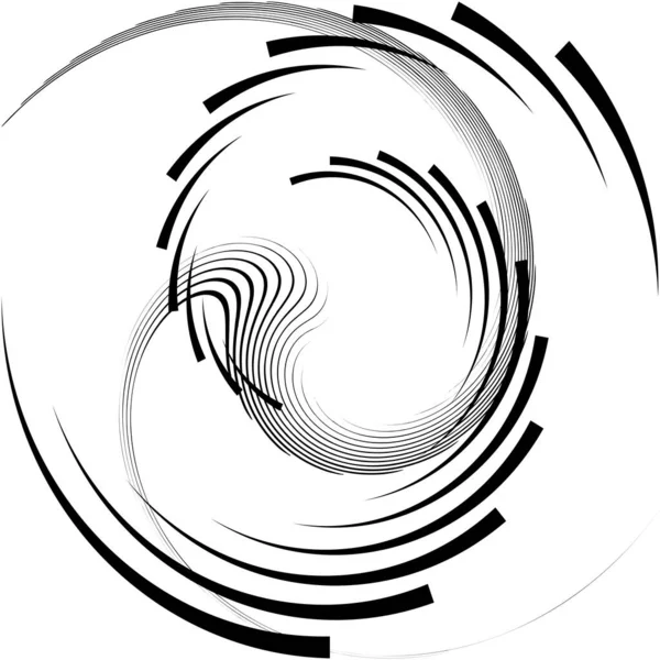 Espiral Abstracta Superpuesta Remolino Vector Giro Voluta Hélice Vértigo Coclear — Vector de stock