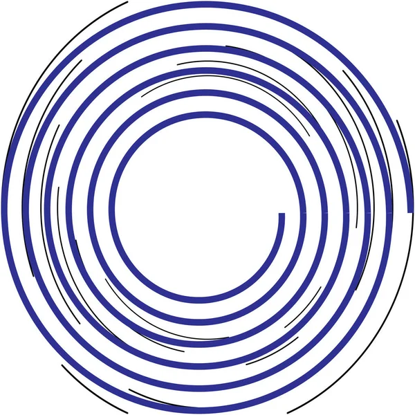 Abstracte Spiraal Draaikolk Wervelvector Voluut Helix Cochleaire Vertigo Cirkelvormig Geometrische — Stockvector