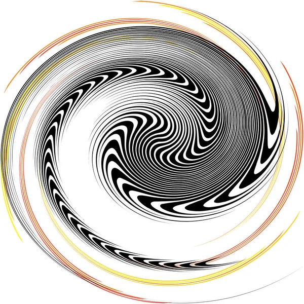 Espiral Abstracta Superpuesta Remolino Vector Giro Voluta Hélice Vértigo Coclear — Vector de stock