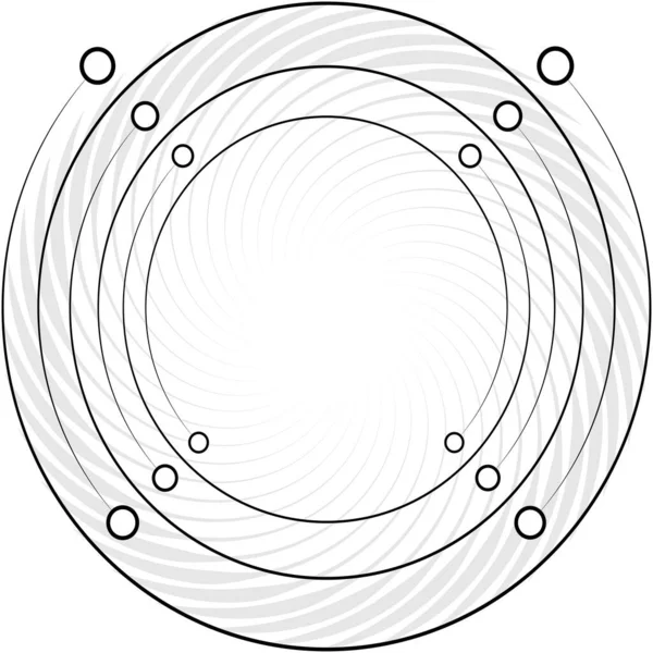 Abstracte Spiraal Draaikolk Wervelvector Voluut Helix Cochleaire Vertigo Cirkelvormig Geometrische — Stockvector