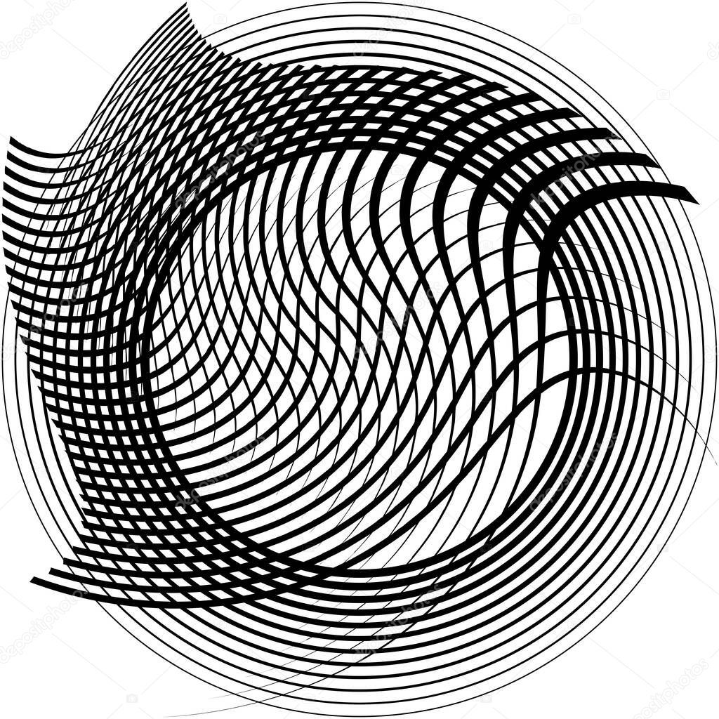 Overlaying abstract Spiral, Swirl, Twirl vector. Volute, helix, cochlear vertigo circular, geometric illustration. Abstract circle