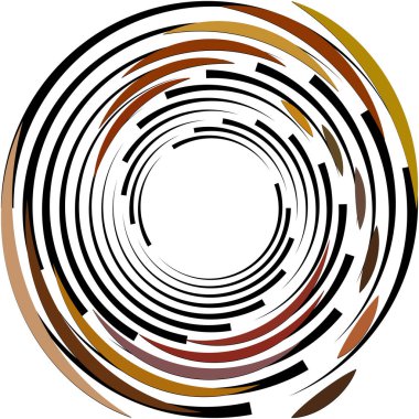 Soyut sarmal, girdap, dönme vektörü örtüşüyor. Volute, helix, koklear vertigo dairesel, geometrik çizim. Soyut çember