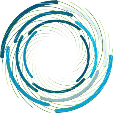 Soyut sarmal, girdap, dönme vektörü örtüşüyor. Volute, helix, koklear vertigo dairesel, geometrik çizim. Soyut çember