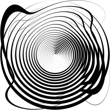 Soyut sarmal, girdap, dönme vektörü örtüşüyor. Volute, helix, koklear vertigo dairesel, geometrik çizim. Soyut çember
